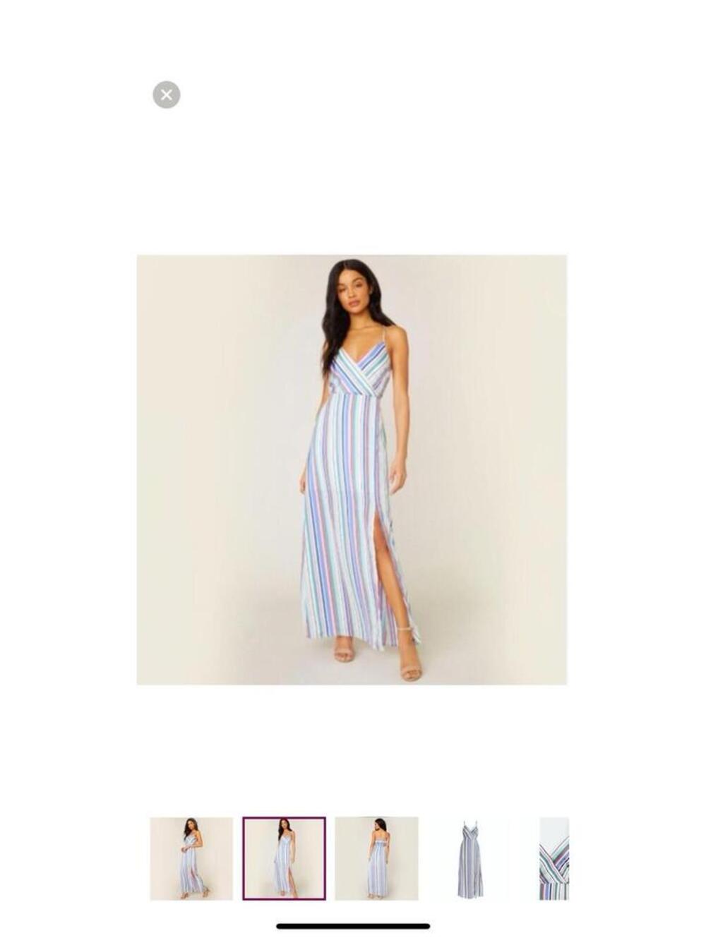 Jack by BB Dakota Stripe My Fancy Maxi Dress Stripe Small